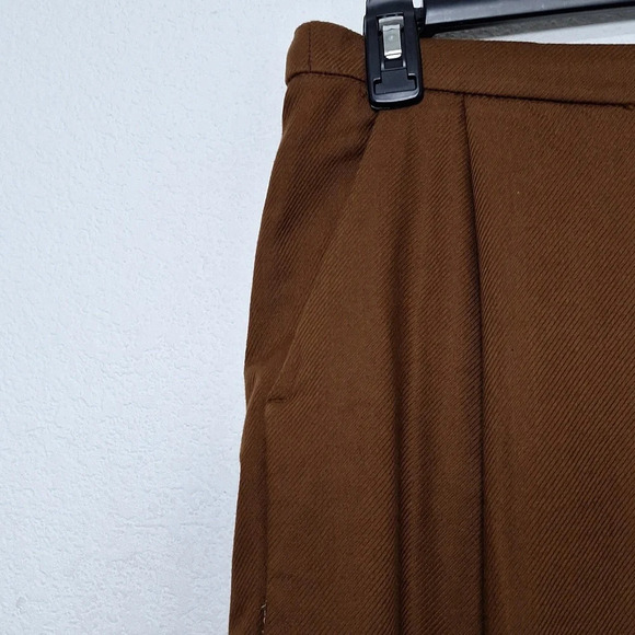 Zara Brown Bohemian Baggy High Rise Tapered Leg Trouser Pants Size M - Picture 4 of 12